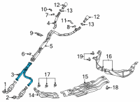 OEM 2022 Ram 1500 EXHAUST EXTENSION Diagram - 68444166AD