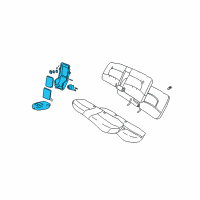 OEM 2003 Oldsmobile Aurora Armrest Asm, Rear Seat *Gray Diagram - 16837672