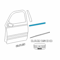OEM 2010 Dodge Ram 3500 WEATHERSTRIP-Front Door Belt Outer Diagram - 55112376AI