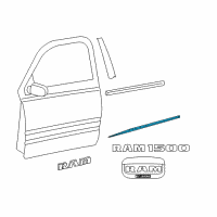 OEM 2017 Ram 1500 Molding-Front Door Diagram - 68247504AD