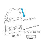 OEM 2010 Dodge Ram 3500 APPLIQUE-B Pillar Diagram - 68351203AB