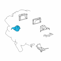 OEM Lexus LX570 Insulator, Engine Mounting, Front Diagram - 12361-38190