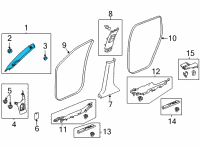 OEM Acura MDX Garnish Complete R (Alluring Ecru) Diagram - 84109-TYA-A01ZA