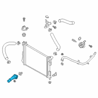 OEM Kia Forte Fitting-COOLANT Inlet Diagram - 256312B051