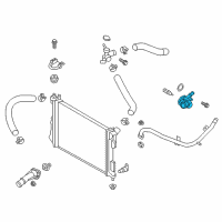 OEM 2012 Hyundai Accent Housing Assembly-THERMOSTAT Diagram - 25620-2B600