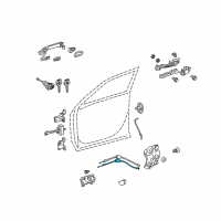 OEM 2010 Toyota Highlander Lock Cable Diagram - 69710-0E040