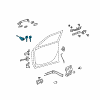 OEM 2009 Toyota Highlander Cylinder & Keys Diagram - 69052-48130