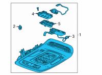 OEM 2021 Cadillac CT5 Overhead Console Diagram - 84661216