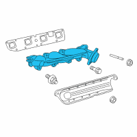 OEM 2021 Dodge Challenger Exhaust Manifold Diagram - 53013848AG