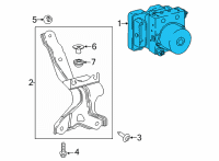 OEM 2021 Toyota Camry ABS Control Unit Diagram - 44050-06580