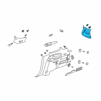 OEM 2010 Saturn Outlook Lock Pillar Trim Diagram - 25998819