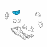 OEM Lexus GS350 Bracket, Engine Mounting, Front NO.1 RH Diagram - 12311-31040