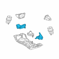 OEM 2007 Lexus GS450h Bracket, Engine Mounting, Rear, NO.1 Diagram - 12321-31110