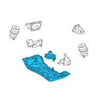 OEM 2007 Lexus GS450h Insulator Assy, Engine Mounting, Rear Diagram - 12380-31040