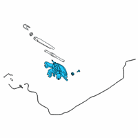OEM 2022 Hyundai Veloster N Rear Wiper Motor & Linkage Assembly Diagram - 98700-J3000