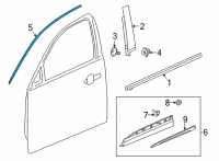 OEM Buick Envision Reveal Molding Diagram - 39116341