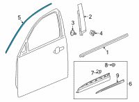 OEM 2021 Buick Envision Reveal Molding Diagram - 39116341