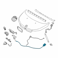 OEM BMW i3 Front Bowden Cable Diagram - 51-23-7-354-257