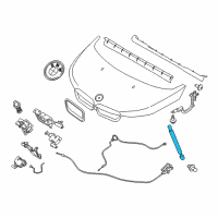 OEM 2014 BMW i3 Gas Pressurized Spring, Hood Diagram - 51-23-7-299-161