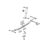 OEM 2020 GMC Sierra 1500 U-Bolt Nut Diagram - 11549170