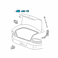 OEM 2009 Dodge Charger Cylinder Lock-Deck Lid Lock Diagram - 5019603AA