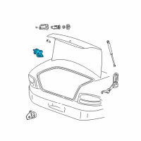 OEM 2006 Chrysler Sebring Latch-DECKLID Diagram - 5056225AE