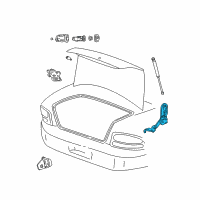 OEM 2002 Chrysler Sebring Hinge-Deck Lid Diagram - 4878790AA