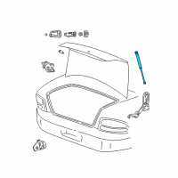 OEM 2001 Chrysler Sebring PROP/GAS-Deck Lid Diagram - 4878430AD