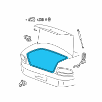 OEM 2001 Chrysler Sebring WEATHERSTRIP-DECKLID Diagram - 4878788AA