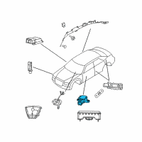 OEM 2013 Dodge Challenger Sensor-Side AIRBAG Impact Diagram - 4896086AA