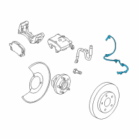 OEM 2017 Chevrolet Impala Front Speed Sensor Diagram - 23483145