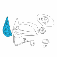 OEM 2009 Cadillac Escalade Mirror Assembly Seal Diagram - 25862774