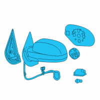 OEM Chevrolet Tahoe Mirror Assembly Diagram - 25779849