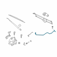OEM 2017 Ford Expedition Washer Hose Diagram - CL1Z-17A605-A