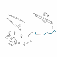 OEM 2016 Lincoln Navigator Washer Hose Diagram - CL1Z-17A605-A