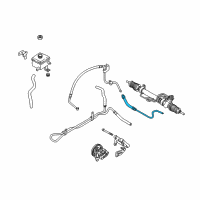 OEM 1999 Kia Sephia Hose-Pressure Diagram - 0K2A23249YC