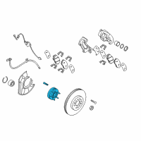OEM Kia Borrego Front Wheel Hub Assembly Diagram - 517502J000