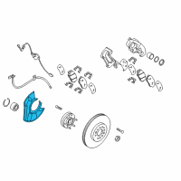 OEM 2009 Kia Borrego Front Brake Disc Dust Cover Left Diagram - 517552J000