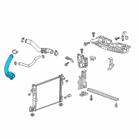 OEM 2017 Cadillac CT6 Upper Hose Diagram - 23486229