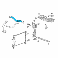 OEM 2018 Cadillac CT6 Lower Hose Diagram - 23486493