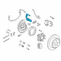 OEM 2015 Lincoln Navigator Caliper Support Diagram - 7L1Z-2B582-A