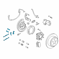 OEM Lincoln MKT Splash Shield Mount Kit Diagram - 6L1Z-2A225-A