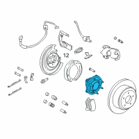 OEM Lincoln Navigator Hub & Bearing Assembly Diagram - DL1Z-1109-A