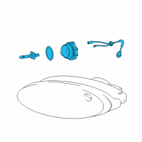 OEM Hyundai XG350 Front Driver Side Fog Light Assembly Diagram - 92201-39051