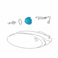 OEM Hyundai XG300 Cover-Front Fog Lamp Dust Diagram - 92250-39000