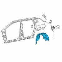 OEM 2021 Jeep Compass Shield-WHEELHOUSE Diagram - 68378618AA