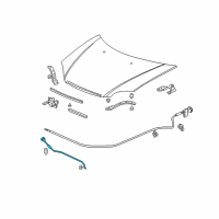 OEM 2004 Honda Civic Stay, Hood Opener Diagram - 74145-S5A-000