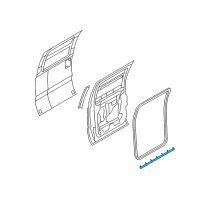 OEM 2003 Ford F-350 Super Duty Lower Weatherstrip Diagram - 1C3Z-26253A24-A