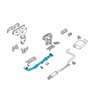 OEM Nissan Exhaust Tube Assembly, Front Diagram - 20020-3Z800