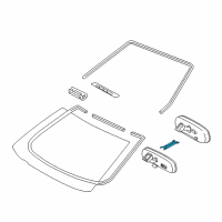 OEM 2005 Toyota Camry Mirror Inside Cover Diagram - 87818-48010